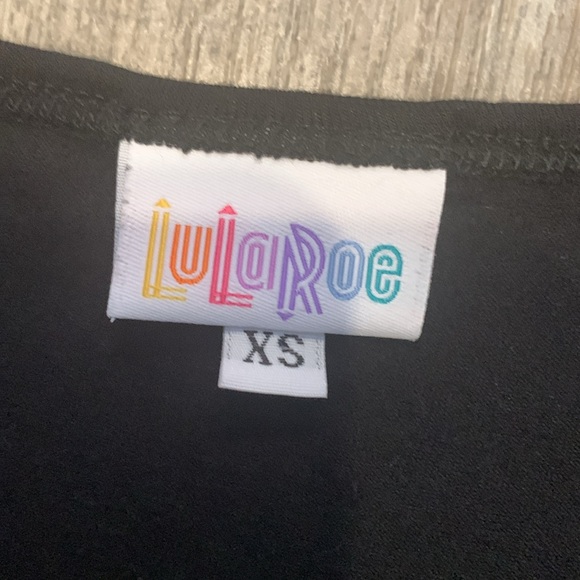 Maxi Dress LuLaRoe X-Small Black On Top With A Floral Skirt Slinky Soft Comfy - Picture 5 of 9